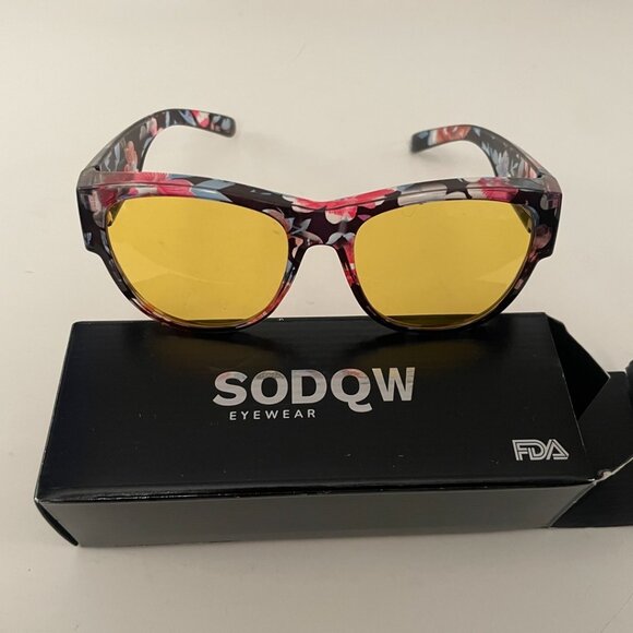 Floral Yellow-Lens Polarized Sunglasses - Picture 13 of 13